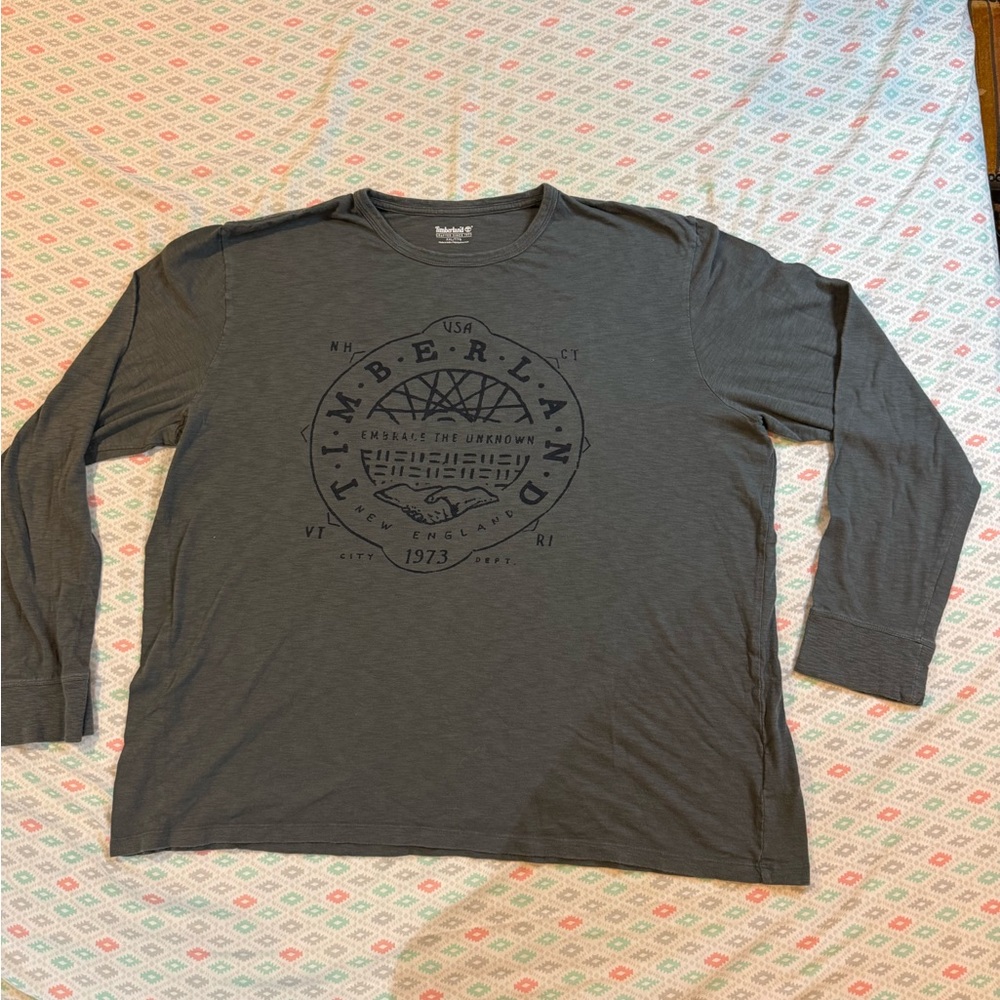 Timberland Embrace The Unknown Men's Size XXL Gray Long Sleeve